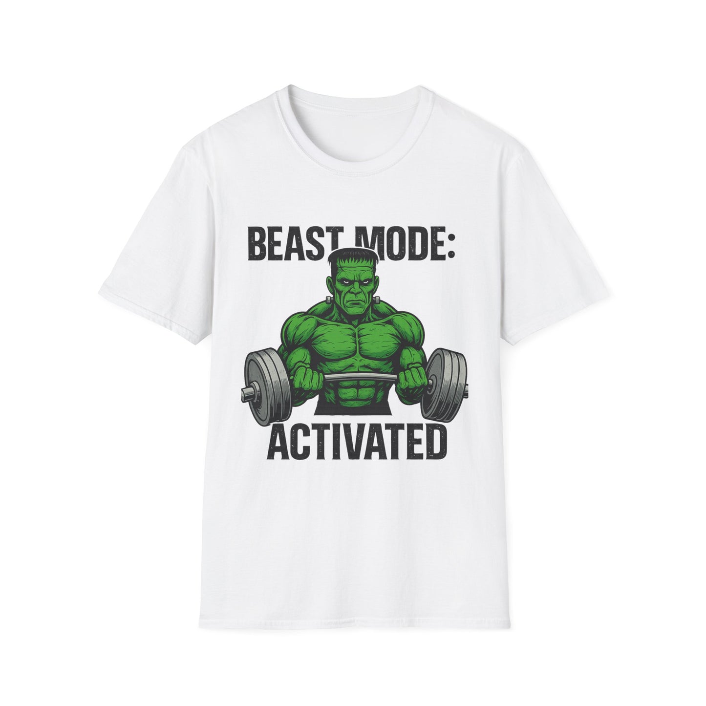 Beast Mode Frankenstein Unisex Softstyle T-Shirt, Costume Party Tee, Fall Halloween Shirt for Men and Women, Halloween