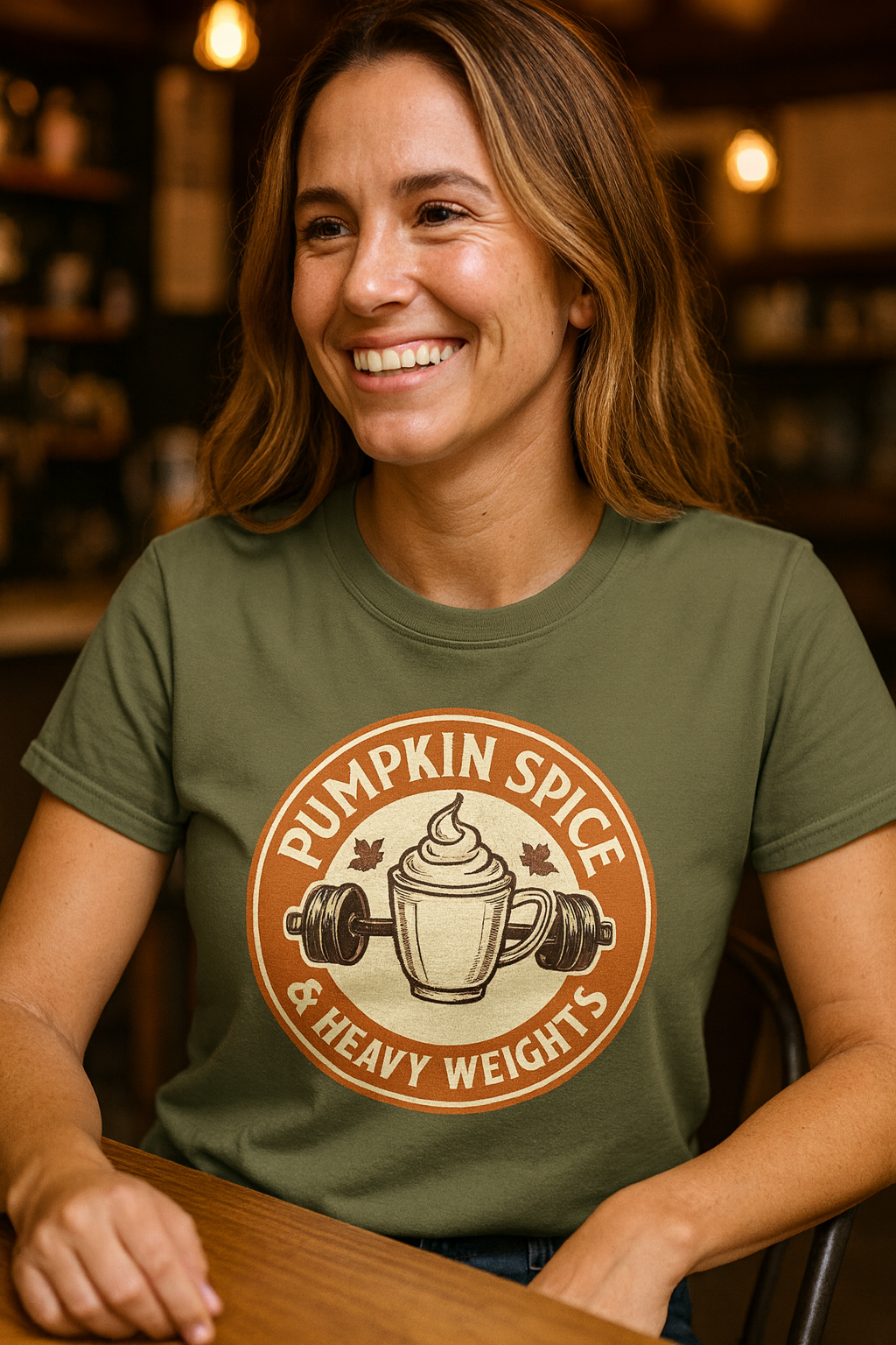 Pumpkin Spice & Heavy Weights Tee – Funny Fall Gym Shirt