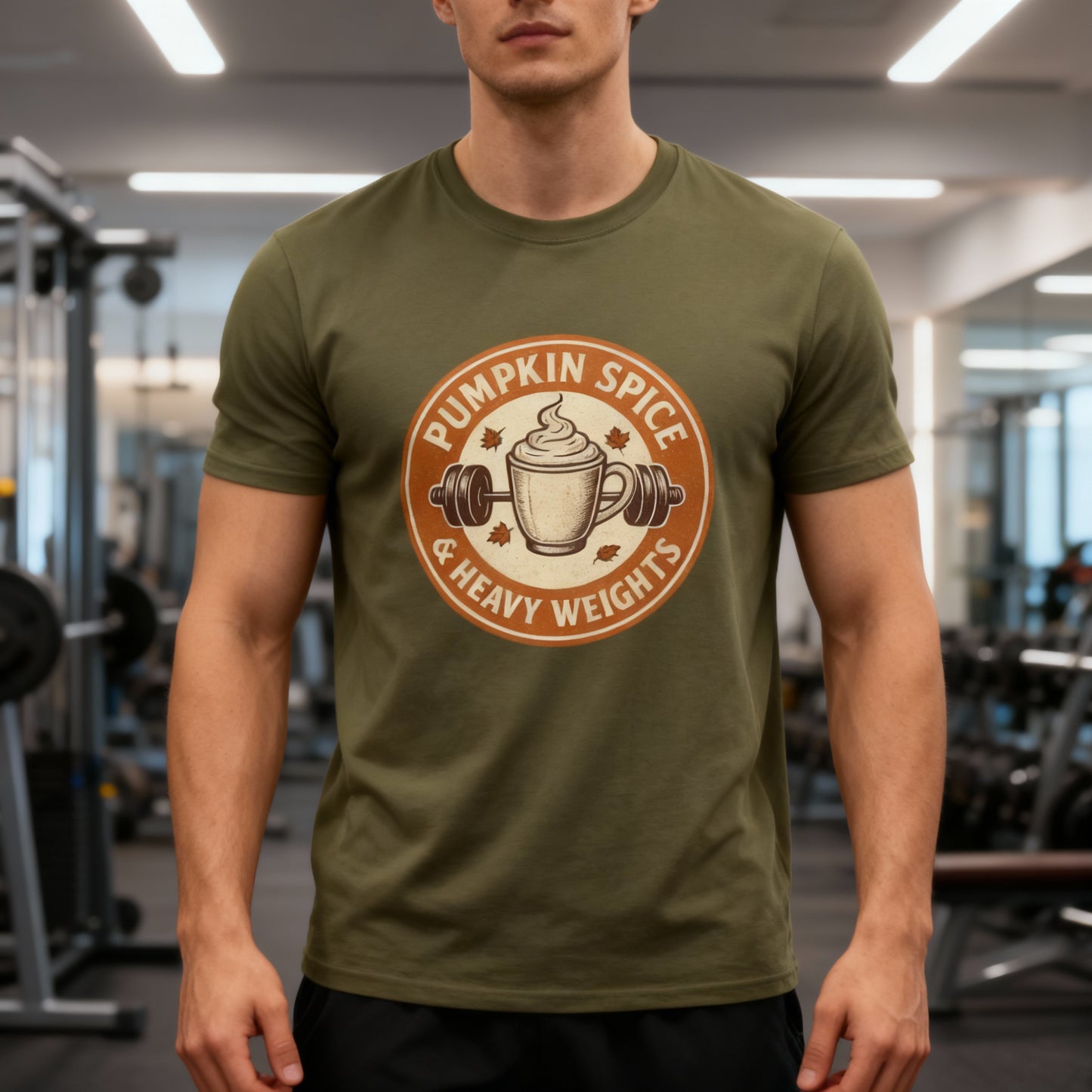 Pumpkin Spice & Heavy Weights Tee – Funny Fall Gym Shirt