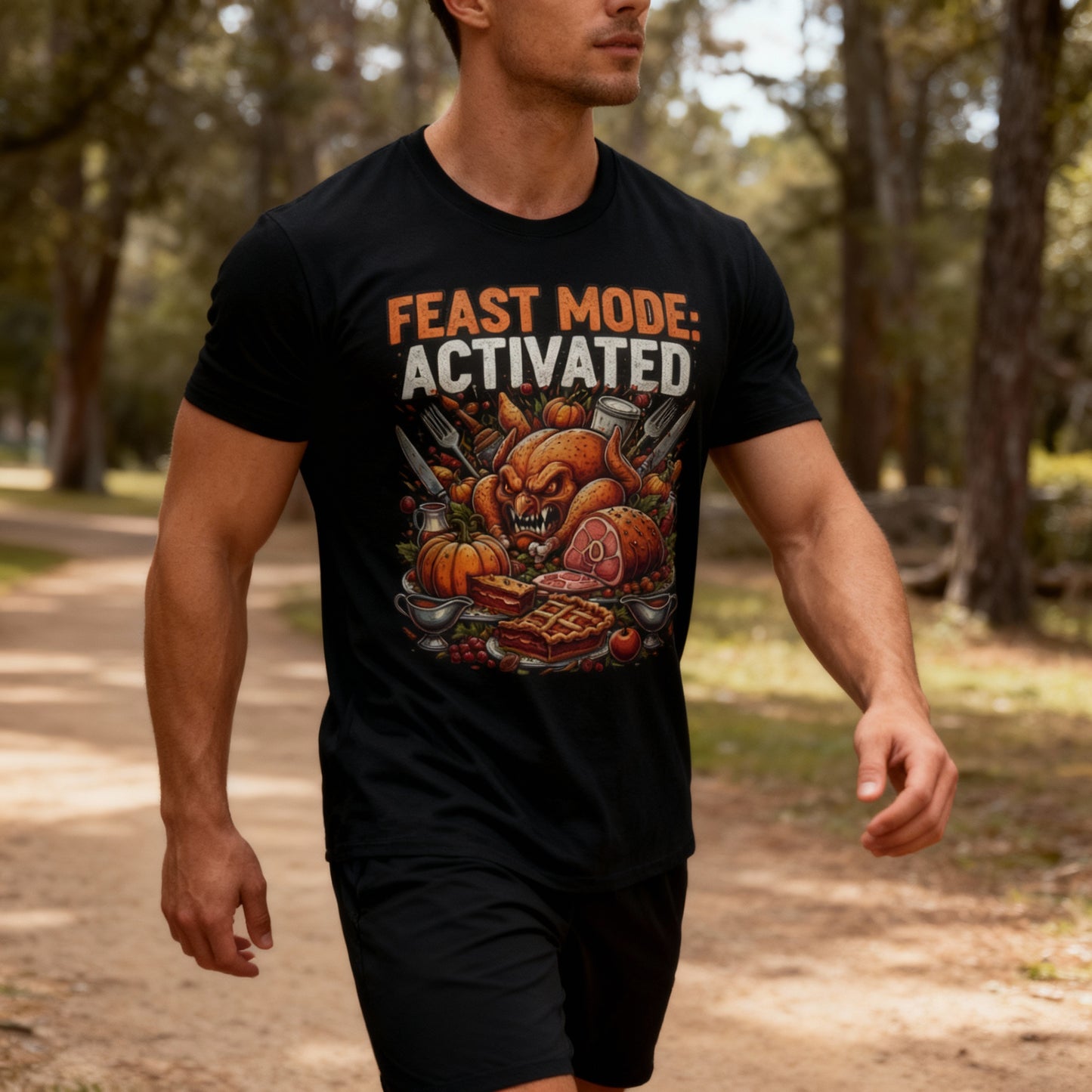 Feast Mode: Activated; Unisex Softstyle T-Shirt, Holiday Tee, Thanksgiving Shirt, Christmas Gift, Festive Apparel, Humorous