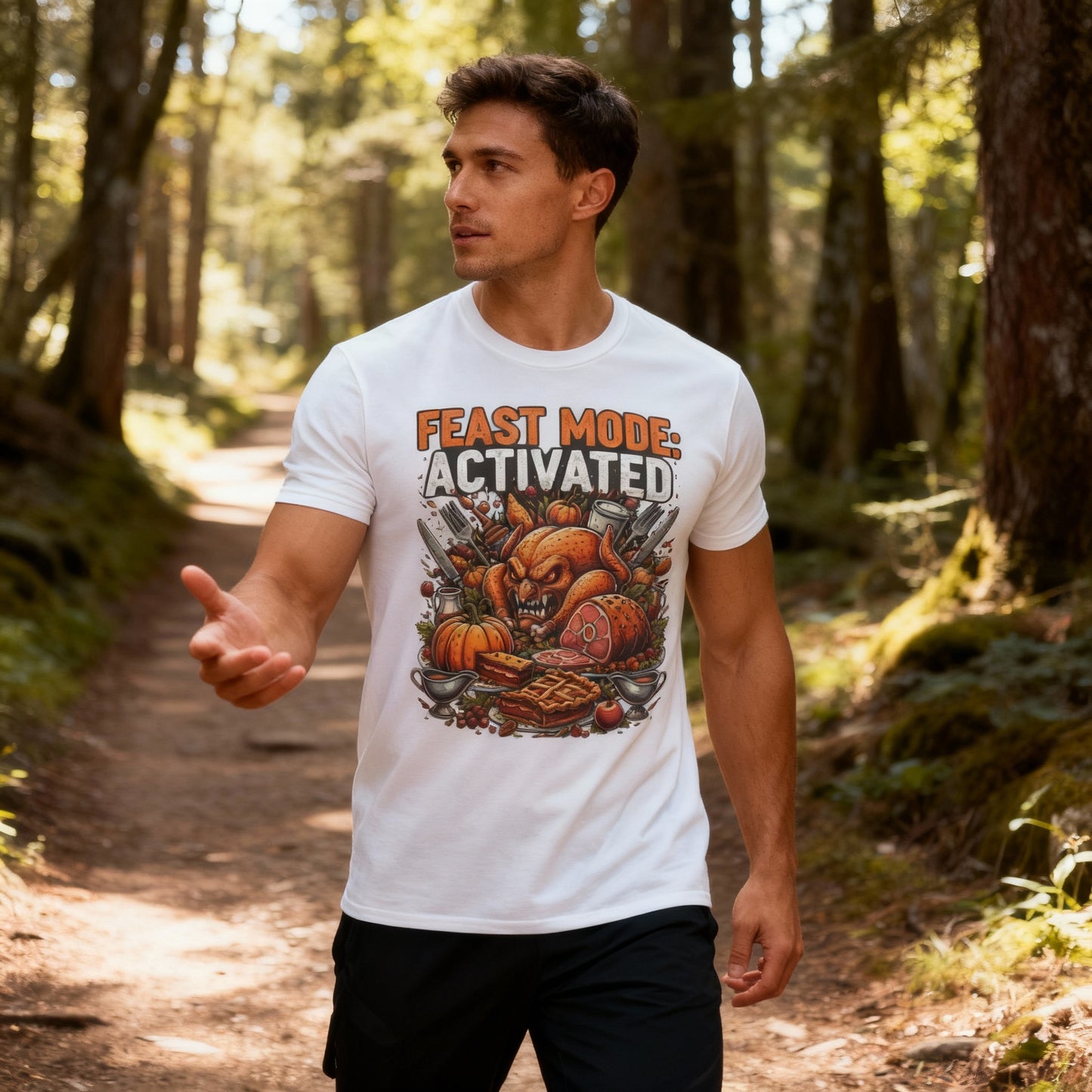 Feast Mode: Activated; Unisex Softstyle T-Shirt, Holiday Tee, Thanksgiving Shirt, Christmas Gift, Festive Apparel, Humorous