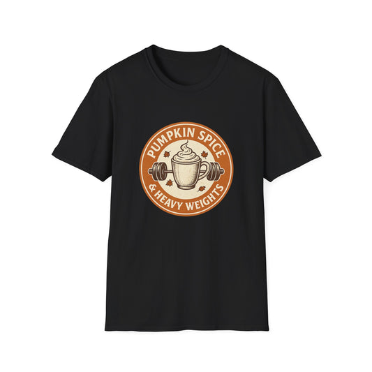 Pumpkin Spice & Heavy Weights Tee – Funny Fall Gym Shirt