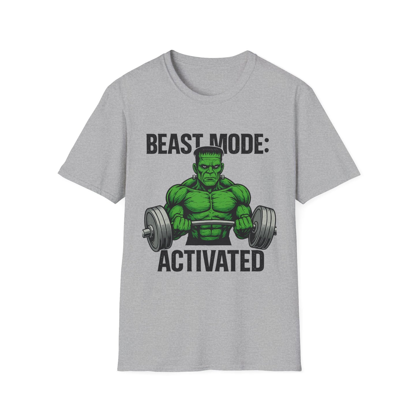 Beast Mode Frankenstein Unisex Softstyle T-Shirt, Costume Party Tee, Fall Halloween Shirt for Men and Women, Halloween