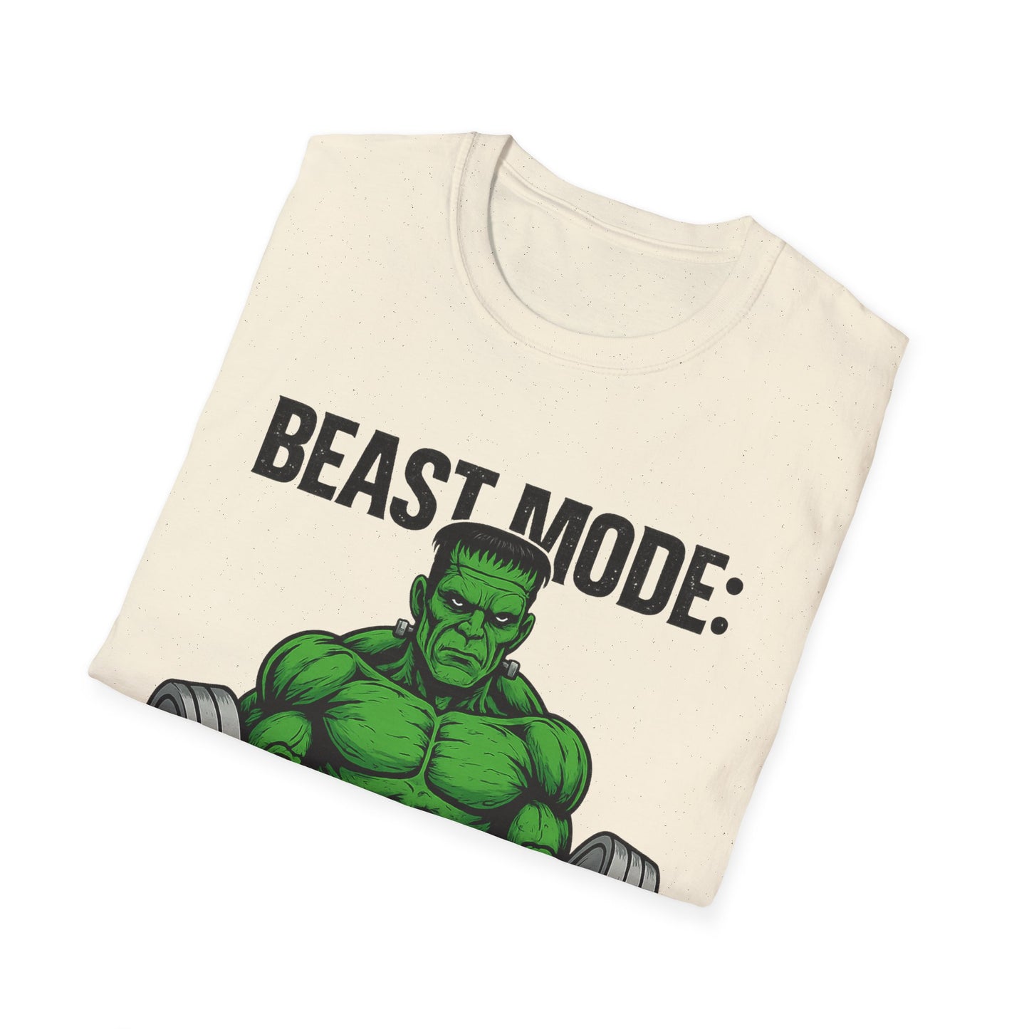Beast Mode Frankenstein Unisex Softstyle T-Shirt, Costume Party Tee, Fall Halloween Shirt for Men and Women, Halloween