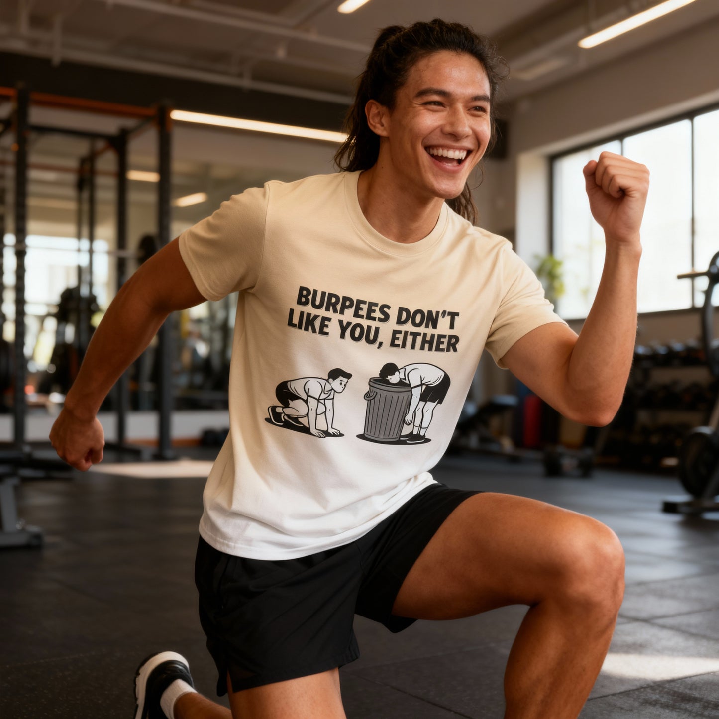 Funny Burpees Don't Like You Either Unisex Softstyle T-Shirt, Workout Tee, Gym Shirt, Fitness Apparel, Exercise Top
