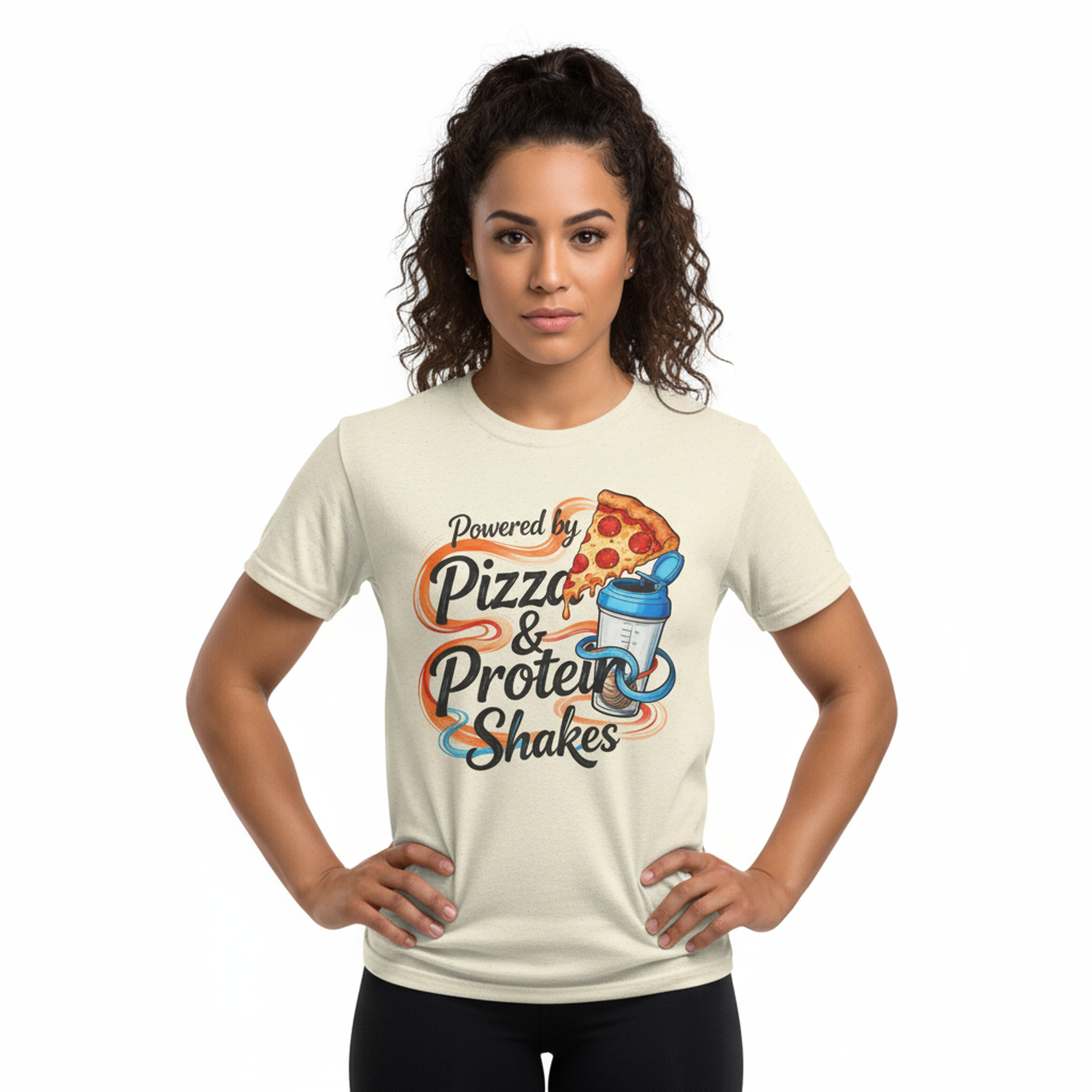 Funny Gym Apparel Unisex Softstyle T-Shirt, Pizza and Protein Shakes Tee Shirt, Workout Shirt, Activewear Top, Fitness Tee, Gift for Gym